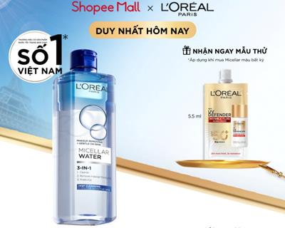 [Review] Nước tẩy trang và làm sạch sâu 3-in-1 L'Oreal Paris Micellar Water 400ml