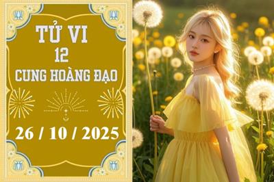 Tử vi 12 cung hoàng đạo ngày 26/10/2025: Song Ngư gặp khó, Thiên Bình thận trọng