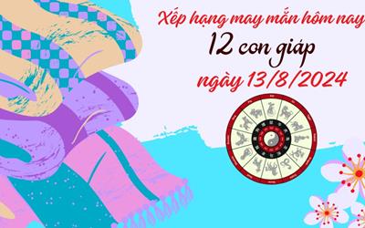 Xếp hạng vận may của 12 con giáp hôm nay 13/8/2024: Tuổi Thìn và Thân gặp may siêu hanh