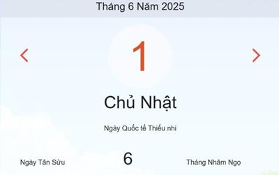 Lịch âm 1/6 - Âm lịch hôm nay 1/6 chính xác nhất - lịch vạn niên ngày 1/6/2025