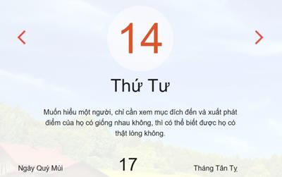 Lịch âm 14/5 - Âm lịch hôm nay 14/5 chính xác nhất - lịch vạn niên ngày 14/5/2025