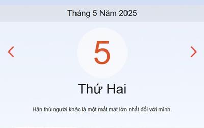 Lịch âm 5/5 - Âm lịch hôm nay 5/5 chính xác nhất - lịch vạn niên ngày 5/5/2025