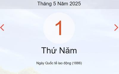 Lịch âm 1/5 - Âm lịch hôm nay 1/5/2025 chính xác nhất