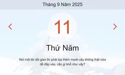 Xem lịch âm dương hôm nay 11/9
