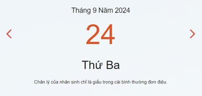 Lịch âm 24/9 - Âm lịch hôm nay 24/9/2024 chính xác nhất - lịch vạn niên 24/9/2024