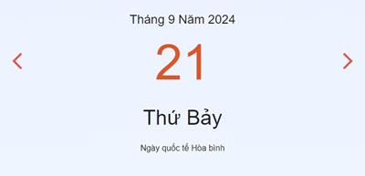 Lịch âm 21/9 - Âm lịch hôm nay 21/9/2024 chính xác nhất - lịch vạn niên 21/9/2024