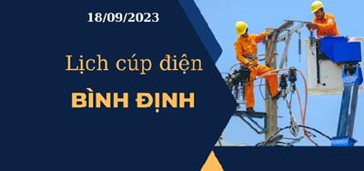 Cập nhật Lịch cúp điện hôm nay tại Bình Định ngày 18/09/2023