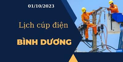 [Cập nhật] Lịch cúp điện hôm nay tại Bình Dương ngày 01/10/2023