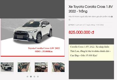 Giá bán ngỡ ngàng của Toyota Corolla Cross cũ sau 1 năm lăn bánh