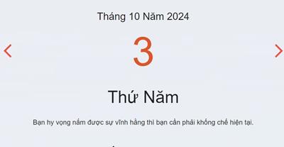 Lịch âm 3/10 - Âm lịch hôm nay 3/10 chính xác nhất - lịch vạn niên 3/10/2024