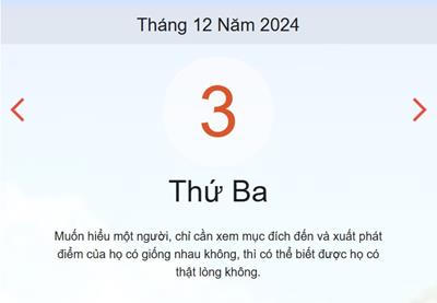 Lịch âm 3/12 - Âm lịch hôm nay 3/12 chính xác - lịch vạn niên ngày 3/12/2024