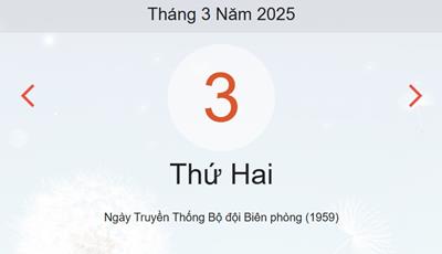 Lịch âm 3/3 chính xác nhất - Âm lịch hôm nay 3/3 - lịch vạn niên ngày 3/3/2025