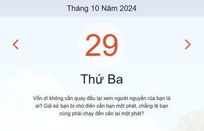 Lịch âm 29/10 - Âm lịch hôm nay 29/10 chính xác - lịch vạn niên ngày 29/10/2024