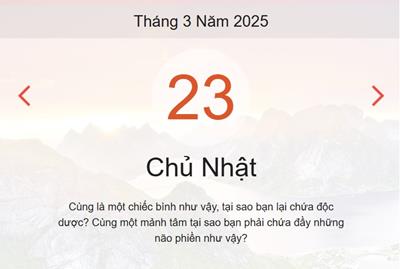 Lịch âm 23/3 chính xác nhất - Âm lịch hôm nay 23/3 - lịch vạn niên ngày 23/3/2025