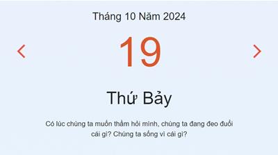 Lịch âm 19/10 - Âm lịch hôm nay 19/10 chính xác - lịch vạn niên ngày 19/10/2024