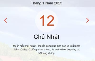 Lịch âm 12/1 chính xác nhất - Âm lịch hôm nay 12/1 - lịch vạn niên 12/1/2025